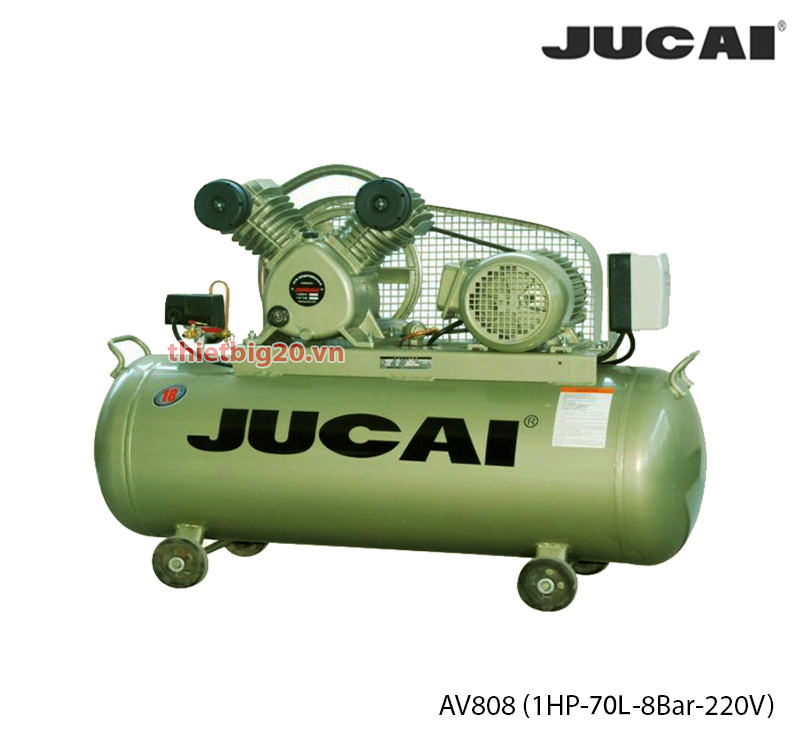 Máy nén khí 1 cấp Jucai AV808 - 1HP, 8 bar, 70L, 220V